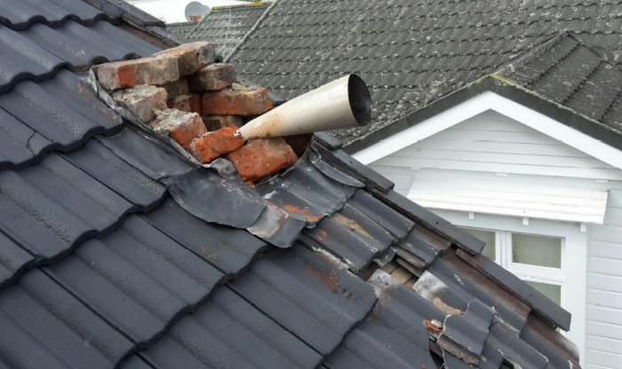 Chimney collapsed