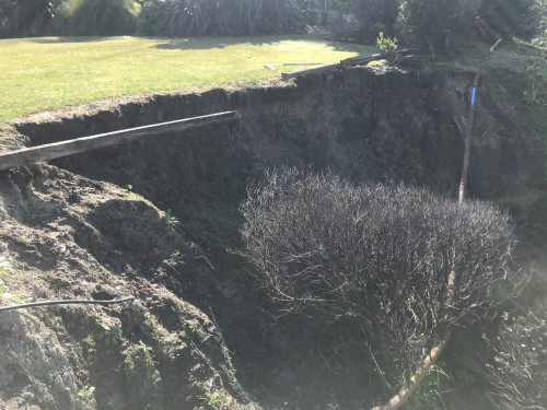 Gisbon landslide headscarp