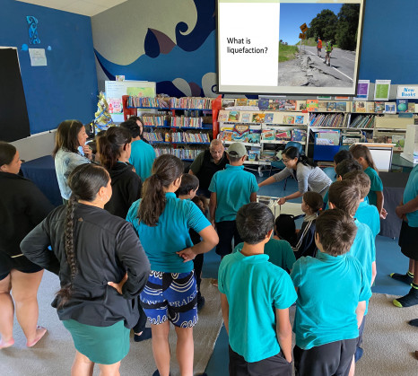 Kids learning about natural hazards