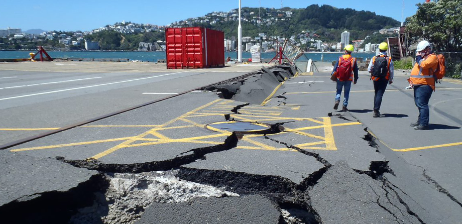 Damage to reclaimed land along Wellington’s waterfront as a result of the 2016 Kaikōura earthquake