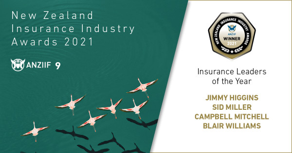 Certificate showing the Insurance Leaders of the Year award winners