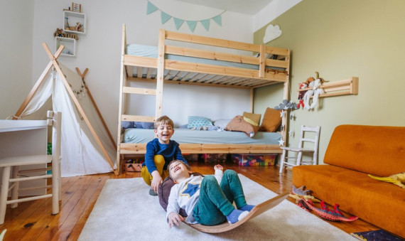 Children playing in room