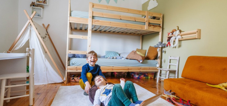 Children playing in room