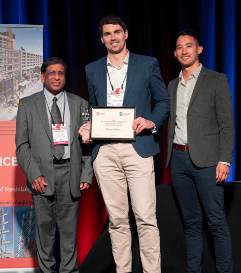 Maxim Millen receiving the Ivan Skinner award
