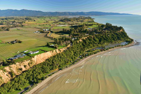 Landscape of cliff and sea